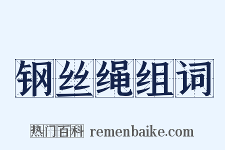钢丝绳组词是什么意思的图片